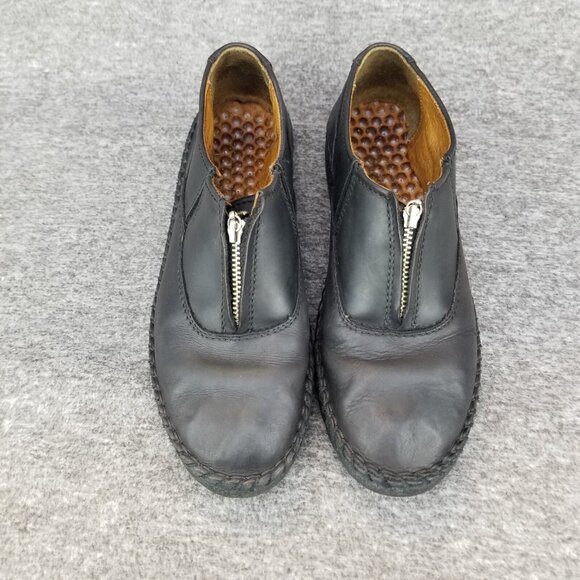 ✅Josef Seibel Black Leather Front Zip Comfort Shoes Women's EU38/US7-7.5 Booties - Picture 6 of 11